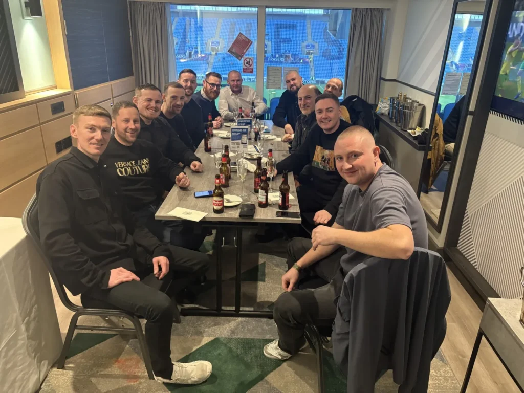 Picture of Flynn's Carpentry & Joinery team at Coventry City Football Club